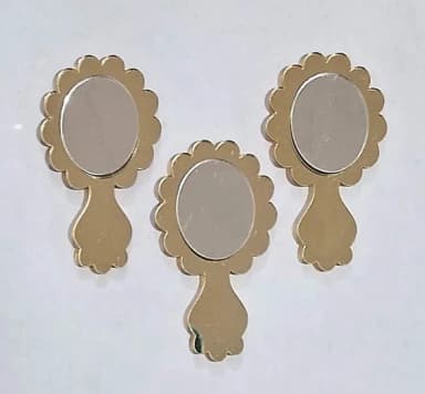 Espelho Princesa Dourado 5,5cm-6 Unidades