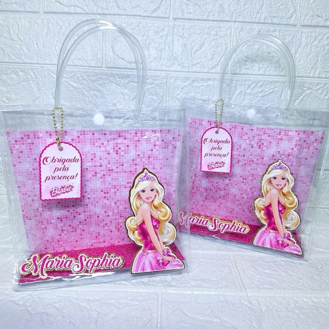 Sacola Pvc Transparente - Barbie