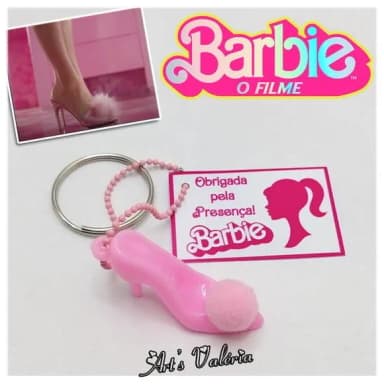 Chaveiro Sapatinho da Barbie com Tag