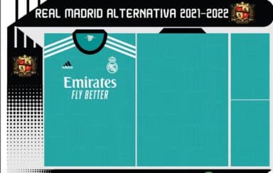 Vetor Da Camisa Real Madrid Alternativa 2021-2022
