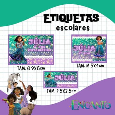 60 Etiquetas Escolares
