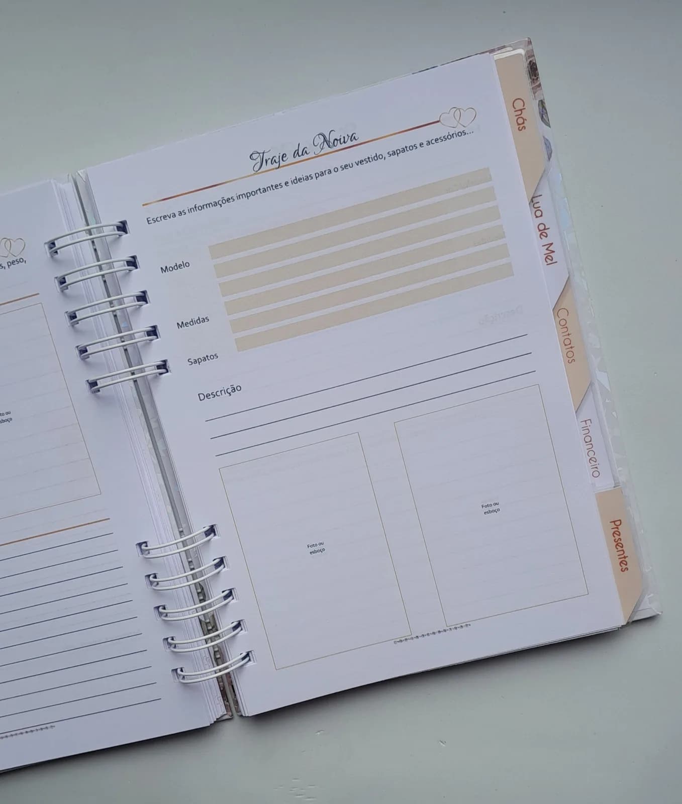 Planner da Noiva Personalizado Permanente c/ Divis - Mod 01