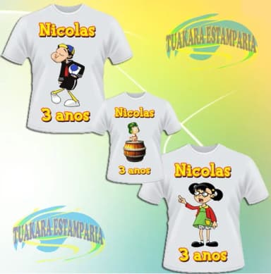 Kit 3 Camisetas - Chaves
