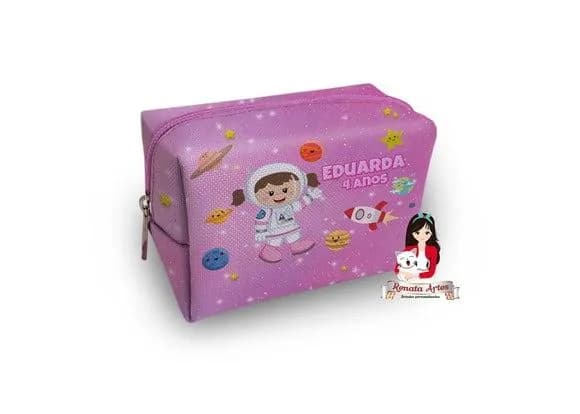 Necessaire Box Personalizado Astronauta Menina