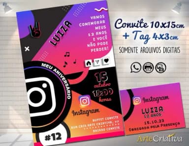 Convite Digital C/tag Instagram