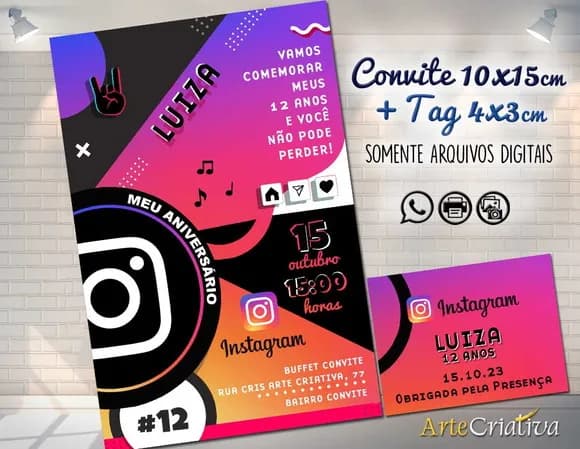 Convite Digital C/tag Instagram