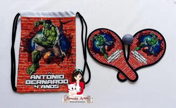 Mochila Ping Pong Personalizada Tema Incrível Hulk