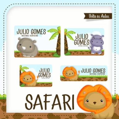 60 Etiquetas Safari