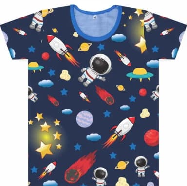 Camiseta Infantil Espacial