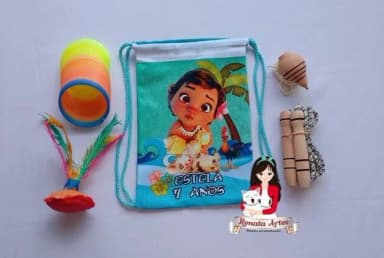 Mochila Boa Infância Personalizada Tema Moana Baby