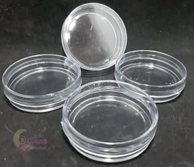 Latinha Transparente de Plástico 5,5cm Pacote 12 Unidades