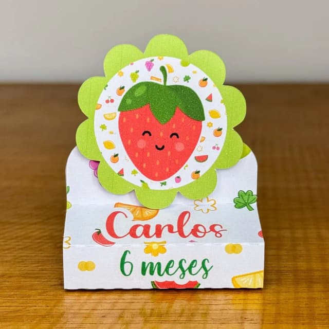 PEGUE E MONTE - Porta Bis Duplo Personalizados FRUTINHAS - Decoração de Festa | Lembrancinhas | Aniversário | Personalizados
