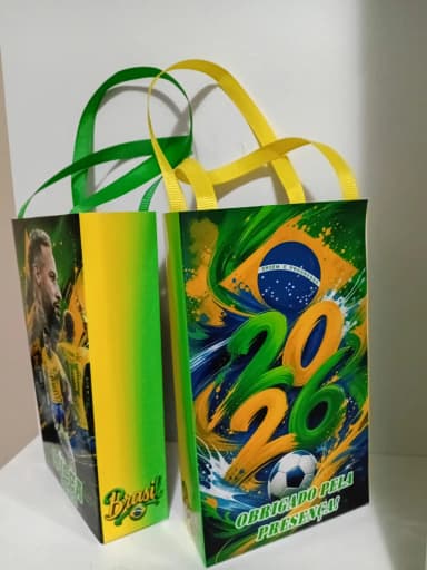 Sacolinhas Personalizadas Copa do Mundo Brasil para Lembrancinhas