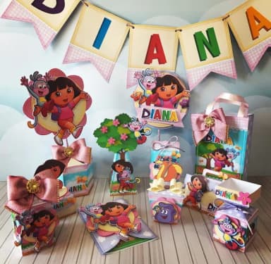 Kit 60 Lembrancinhas Dora Aventureira
