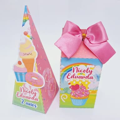 PEGUE E MONTE - Kit Festa DOCES - Decoração de Festa - Caixinhas Personalizadas