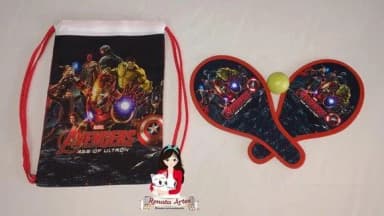 Mochila Ping Pong Personalizada Tema Avengers
