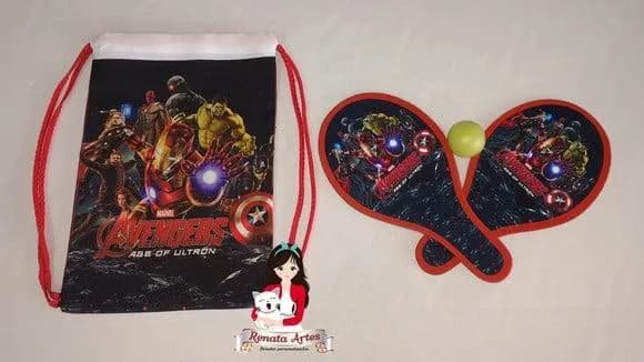 Mochila Ping Pong Personalizada Tema Avengers