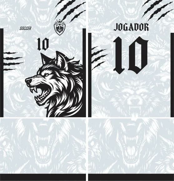 Arte Vetor Camisa Interclasse Lobo Mod-741