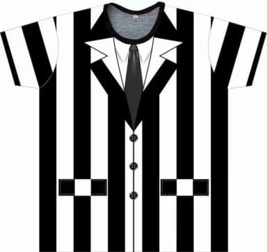 Camiseta Terno Listrado Adulto – Fantasia Temática Ricardo Fantasias