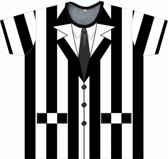 Camiseta Terno Listrado Adulto – Fantasia Temática Ricardo Fantasias