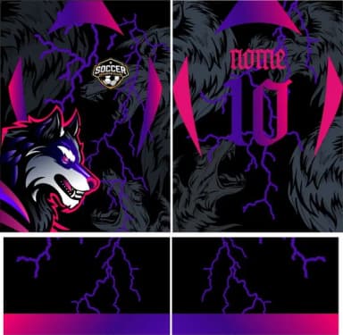 Arte Vetor Camisa Interclasse Lobo Mod-198