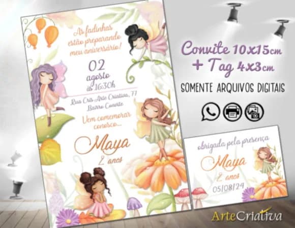 Convite Digital C/tag Jardim das Fadas 7