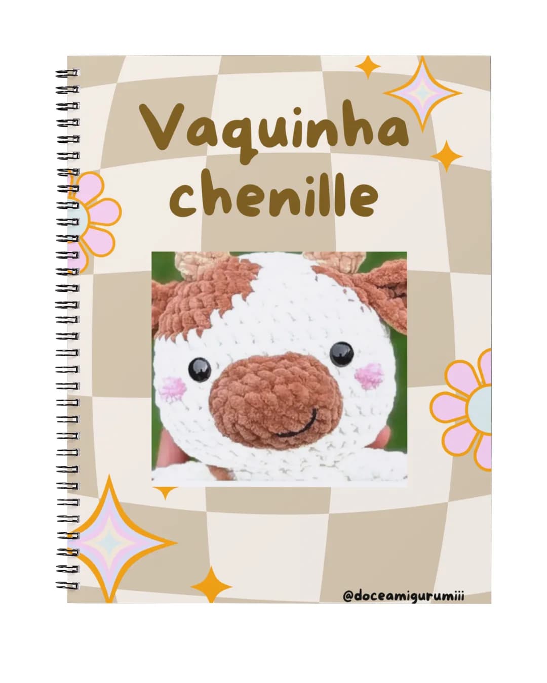 Vaquinha chenille Amigurumi (Receita PDF)