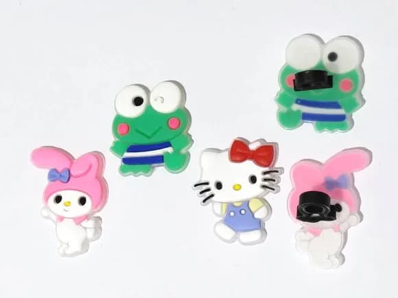 Ponteira P/lápis Hello Kitty, Melody e Keroppi - 6 Unidades