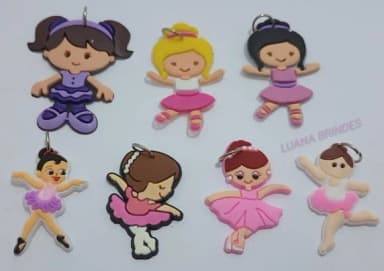 Ping Bailarinas Variadas de Borracha C/argola-pct C/7 Uni