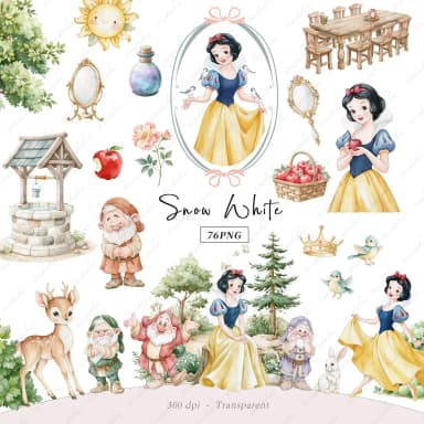 KIT DIGITAL BRANCA DE NEVE 12