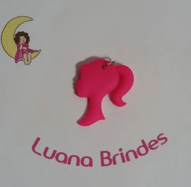 Pingentes Silhueta Barbie Emborrachado - Pct com 6 Unidades