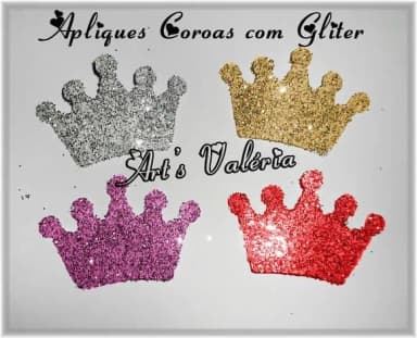 Aplique com Gliter - Coroas