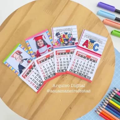 Mini Calendário Ímã