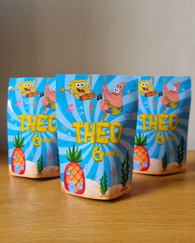 Saquinho Zip Lock 10x14 Lembrancinha Bob Esponja