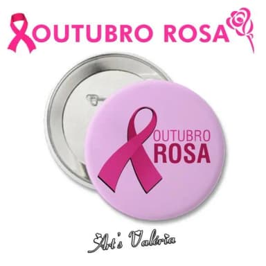 Bóton Outubro Rosa - 4,5cm