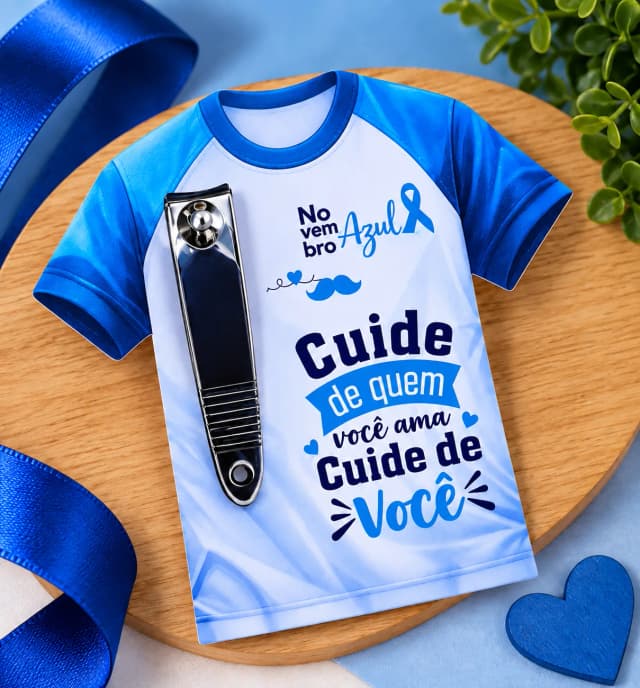 Cortador de Unhas Personalizado Novembro Azul – Lembrancinha Masculina