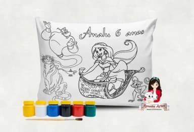 Almofada com Tinta para Colorir Jamine