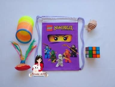 Mochila Brinquedos Retrô Tema Ninjago Nya