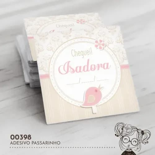 Adesivo Quadrado Passarinho - 00398