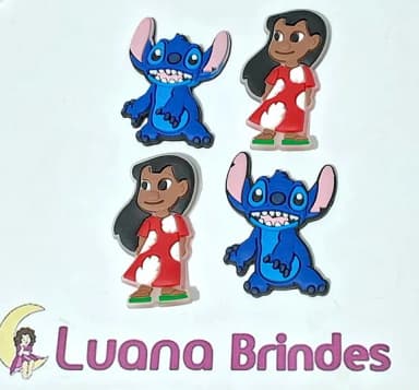 Aplique Lilo & Stitch Emborrachado Pacote com 6 Unidades