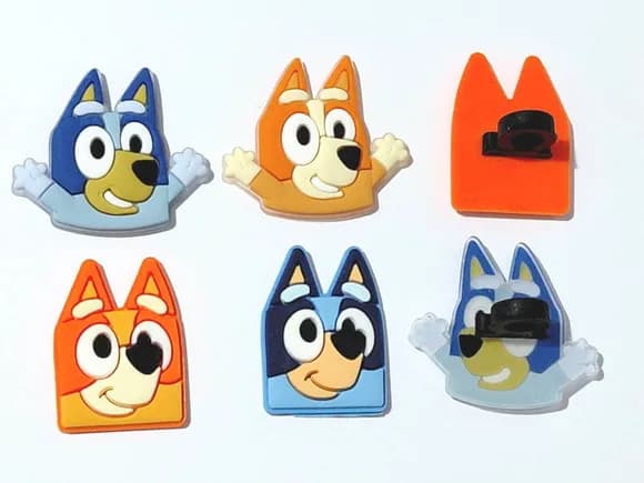 Ponteira P/lápis Bluey Emborrachado Pacote com 8 Unidades