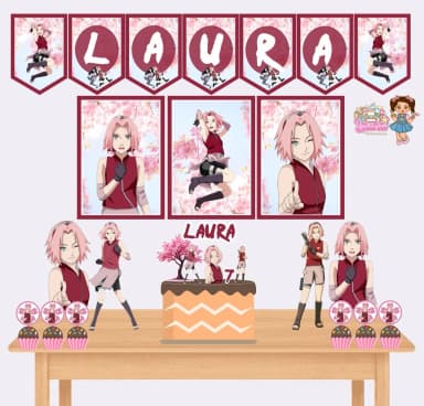 Kit Festa Só Um Bolinho SAKURA - Decoração de Festa
