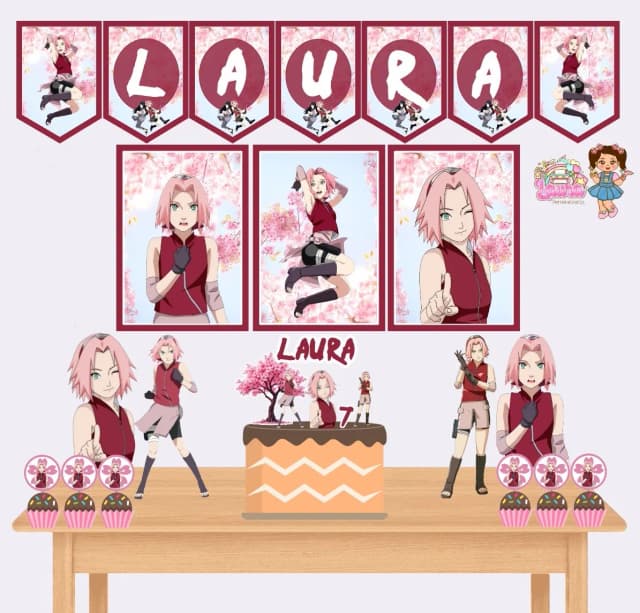 Kit Festa Só Um Bolinho SAKURA - Decoração de Festa
