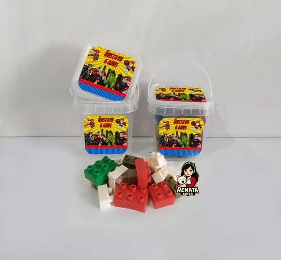 Monta Monta no Baldinho Personalizado Heróis