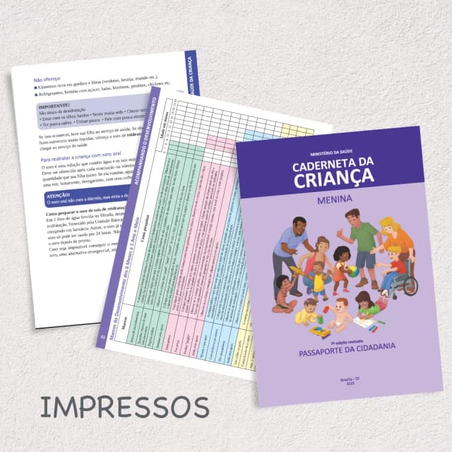 Impresso Caderneta de Saúde Padrão Menina- 7 ed revisada
