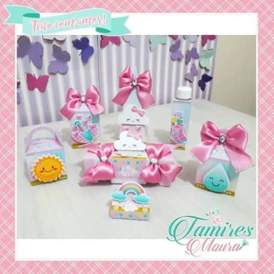 Kit 60 Lembrancinhas Chuva de Amor
