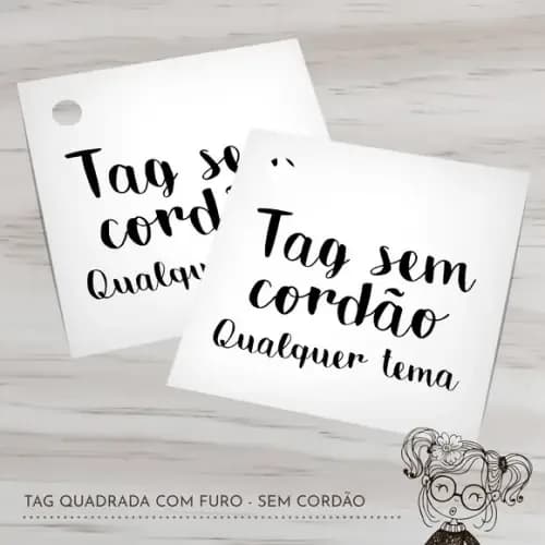 Tag Quadrada com Furo sem Cordão