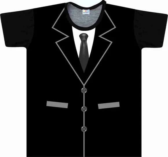 Camiseta Infantil Fantasia Terno Gravata Pajem Festa Divertida
