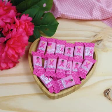 Balas Personalizadas Outubro Rosa - 50 Unidades