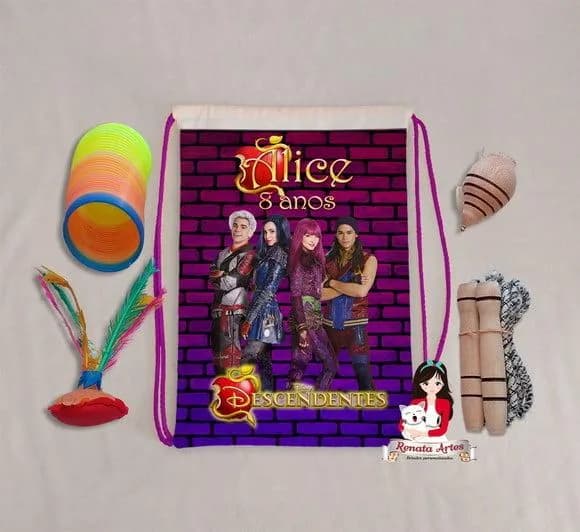 Mochila Boa Infância Tema Descendentes Nova